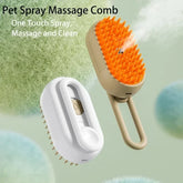 3-in-1 Steamy Pet Brush – Electric Dog & Cat Grooming Comb with Spray